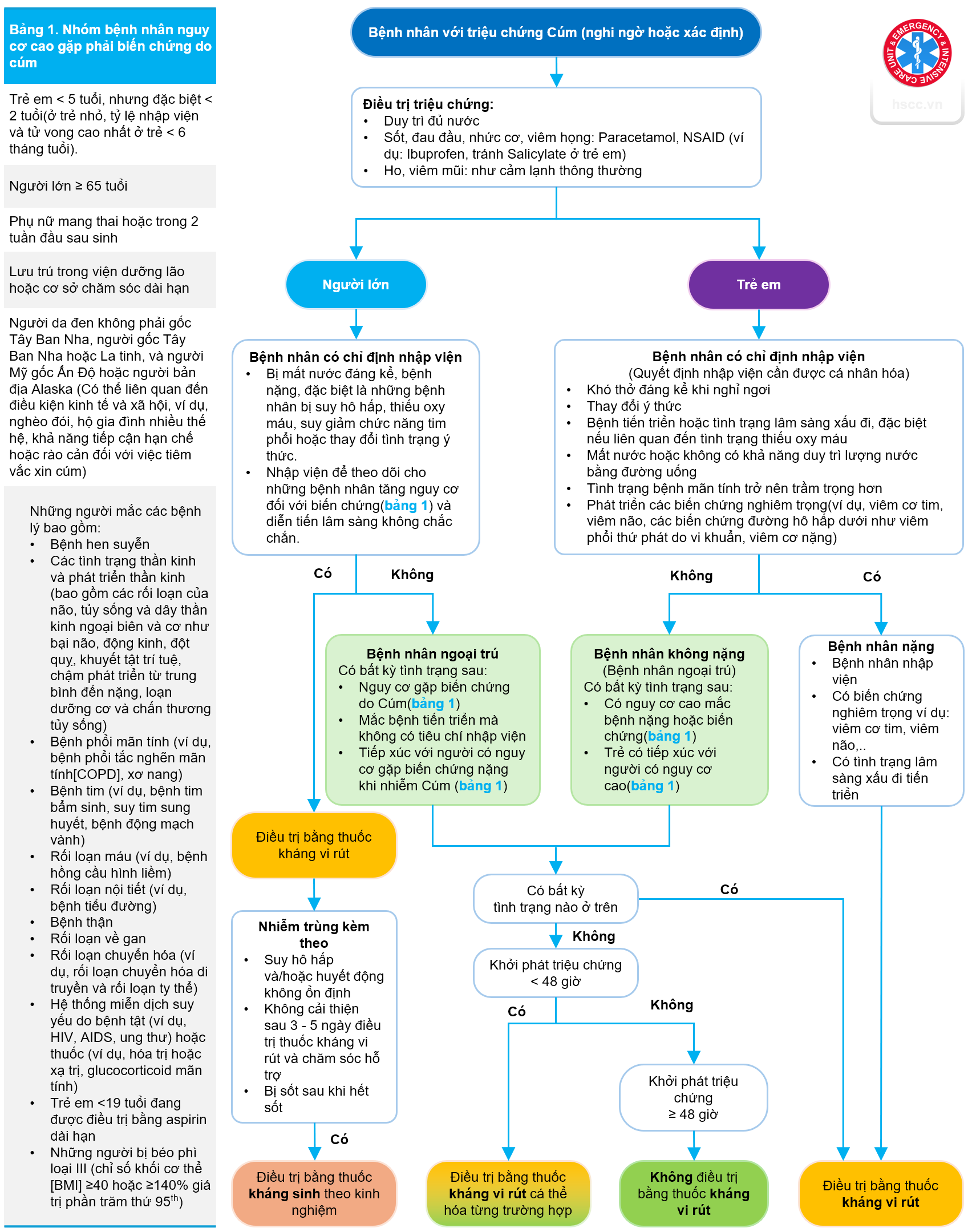 Cúm mùa (cúm A, cúm B, cúm C)